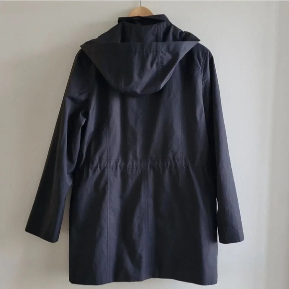 Ladies Black  Lightweight Spring Jacket With Detachable Hood - Picture 2 of 12